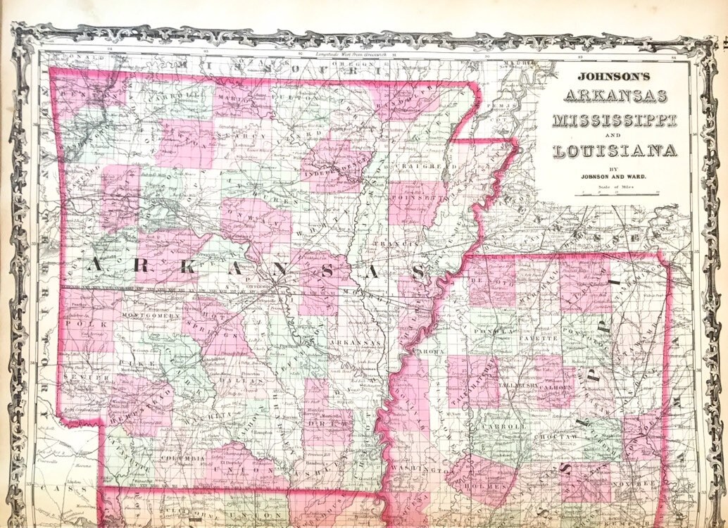 File:1861 Johnson Map of Mississippi, Louisiana ^ Arkansas - Geographicus -  AKLAMI-j-62.jpg - Wikimedia Commons