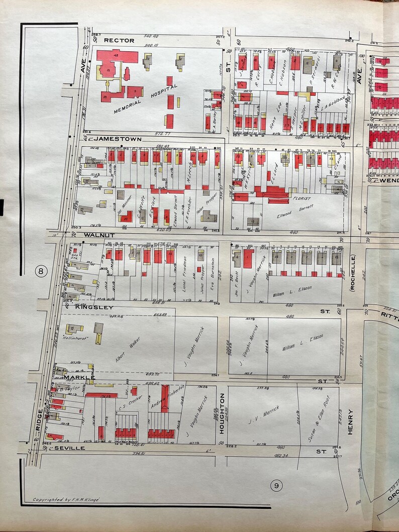 Manayunk Map Manayunk Map, Original Ward 21 Philadelphia Atlas, Roxborough Hospital ...