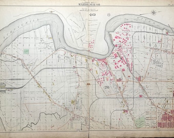 May include: A detailed map of Philadelphia, Pennsylvania, showing the city's layout and streets. The map is divided into sections, with each section labeled with a ward number. The map also includes the Schuylkill River and the Delaware River.