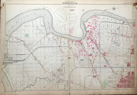 Point Breeze Philadelphia Map Point Breeze Map Original 1910 Philadelphia Atlas South | Etsy