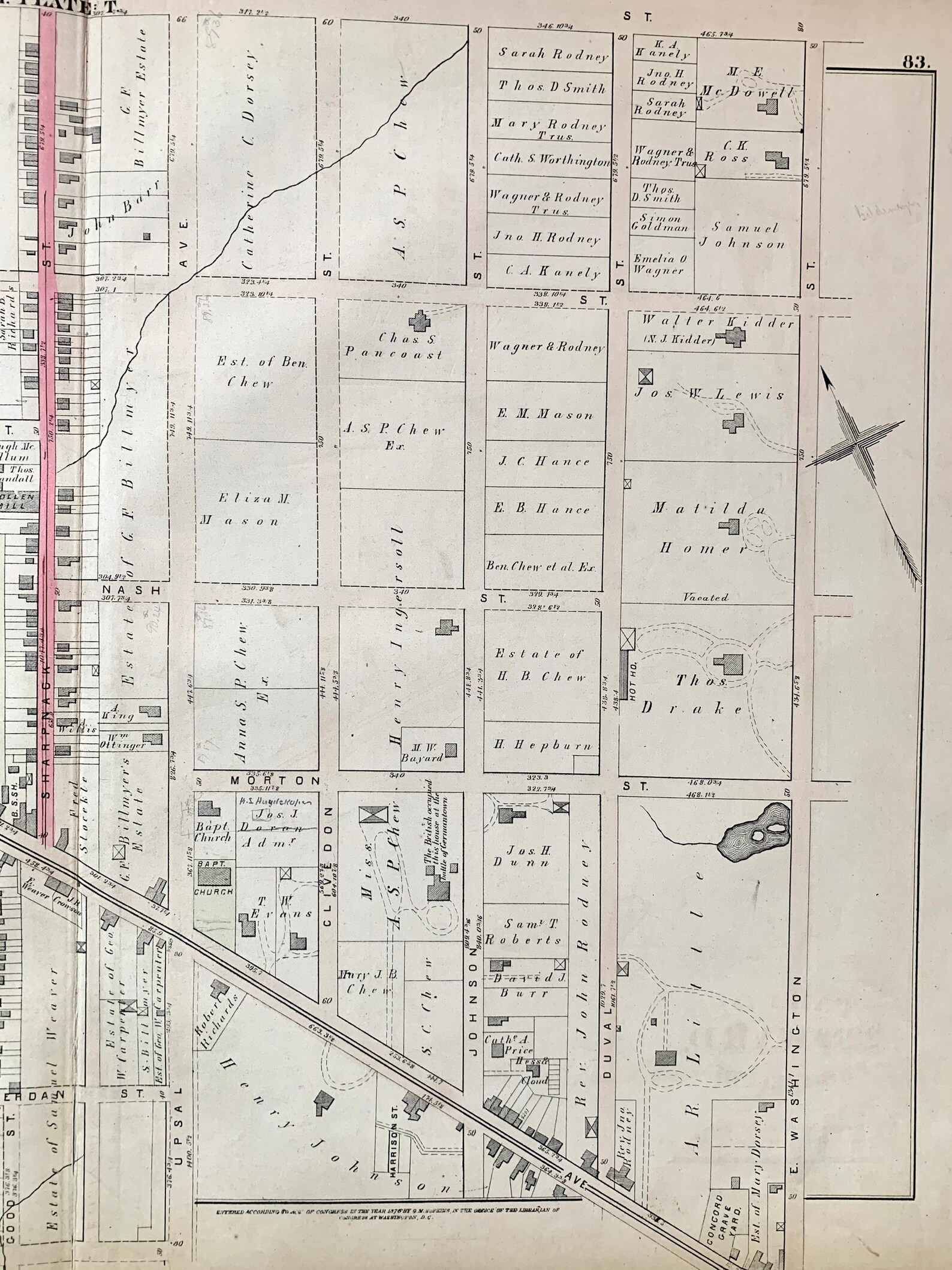 Mount Airy Map Original 1878 Philadelphia 22nd Ward Atlas - Etsy