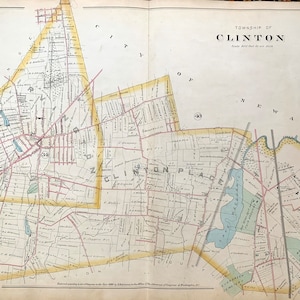 Clinton Township map, Original 1890 Essex County Atlas, Irvington, Clinton Place