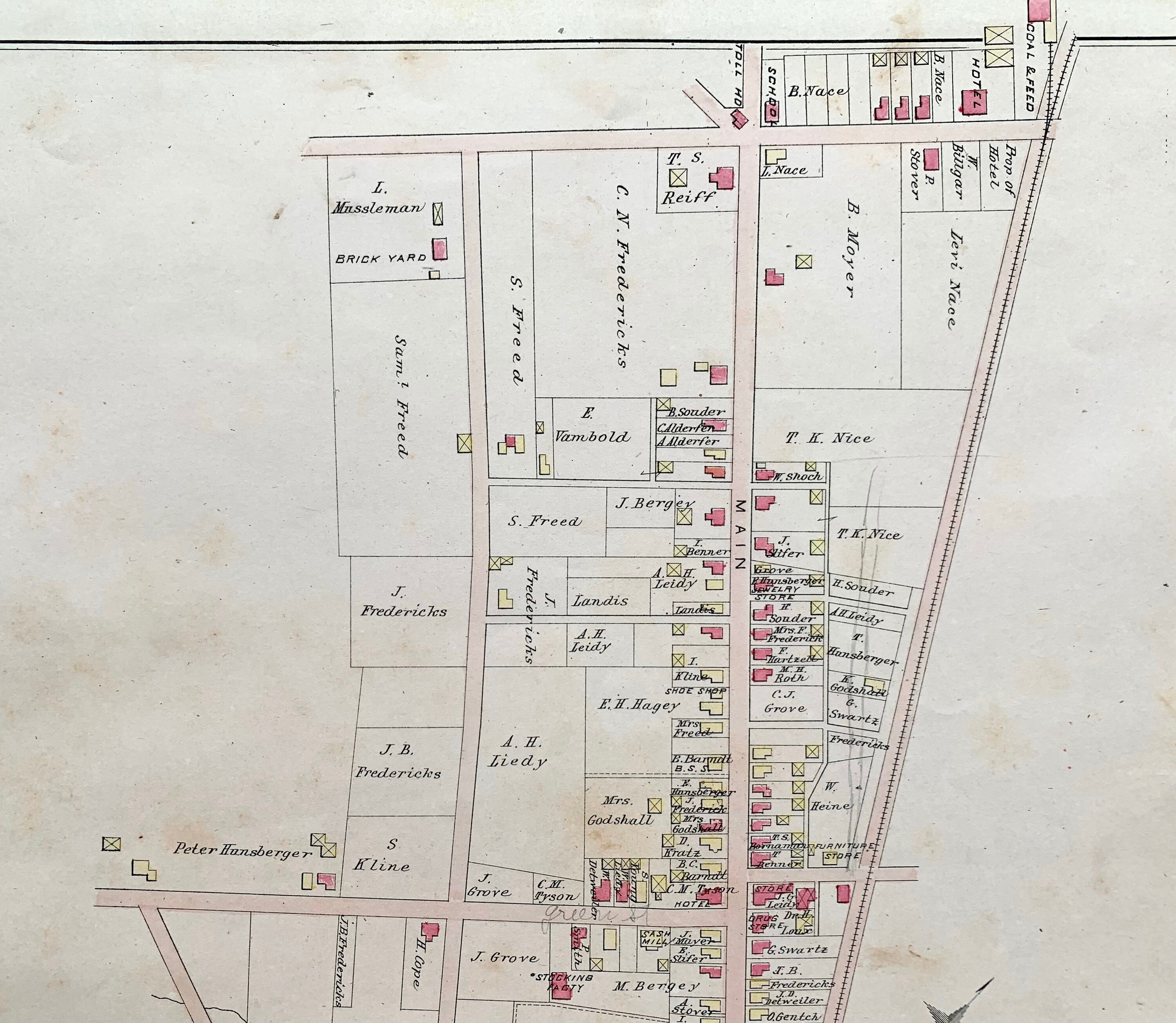 Antique Souderton Map Original 1886 North Pennsylvania Etsy UK
