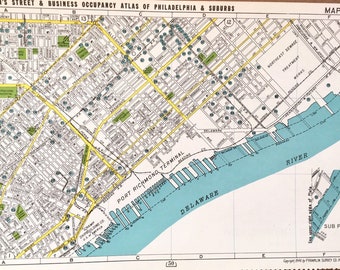 Port Richmond map, Original 1946 Philadelphia Atlas, Kensington, Northeast