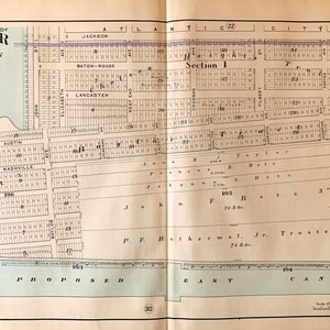 Ventnor City map, Original 1924 Absecon Island atlas, Atlantic County, Jersey shore