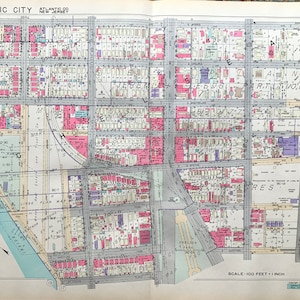 Atlantic City map, Original 1938 Absecon Island atlas, Chelsea, Monopoly