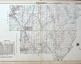 Lawndale Map, Original 1910 Philadelphia atlas, Northeast Philadelphia, Mayfair, Oxford Circle