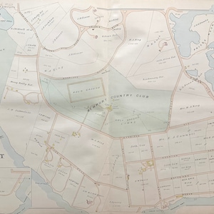 Newport map, Original 1893 Rhode Island Atlas, Brenton Point, Fort Adams