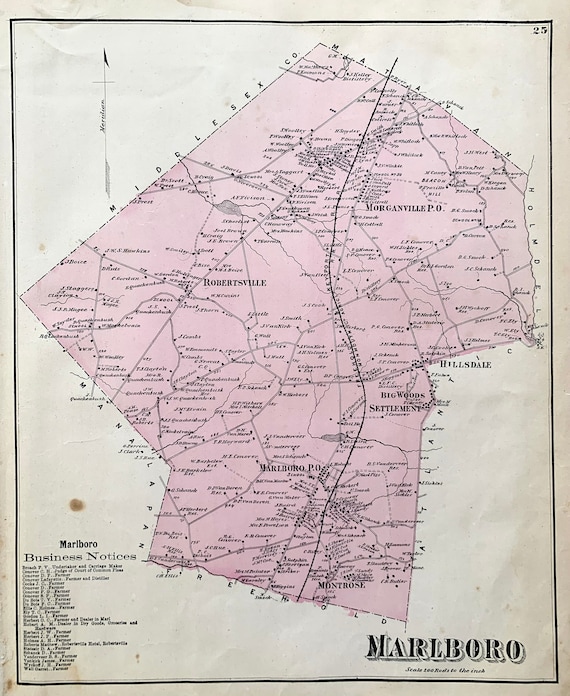 A map of Monmouth County.