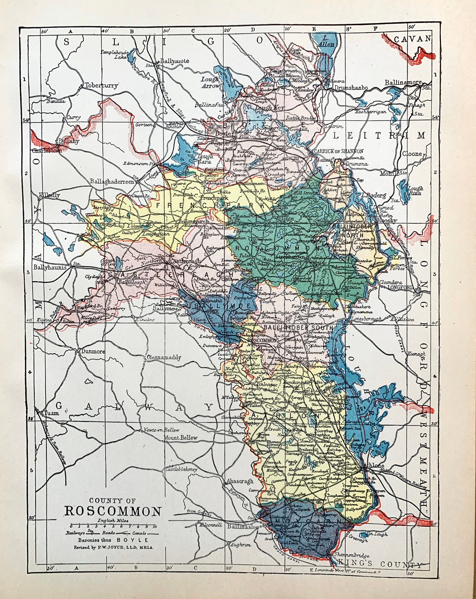 Map, Original 1901 Atlas of Ireland, County of
