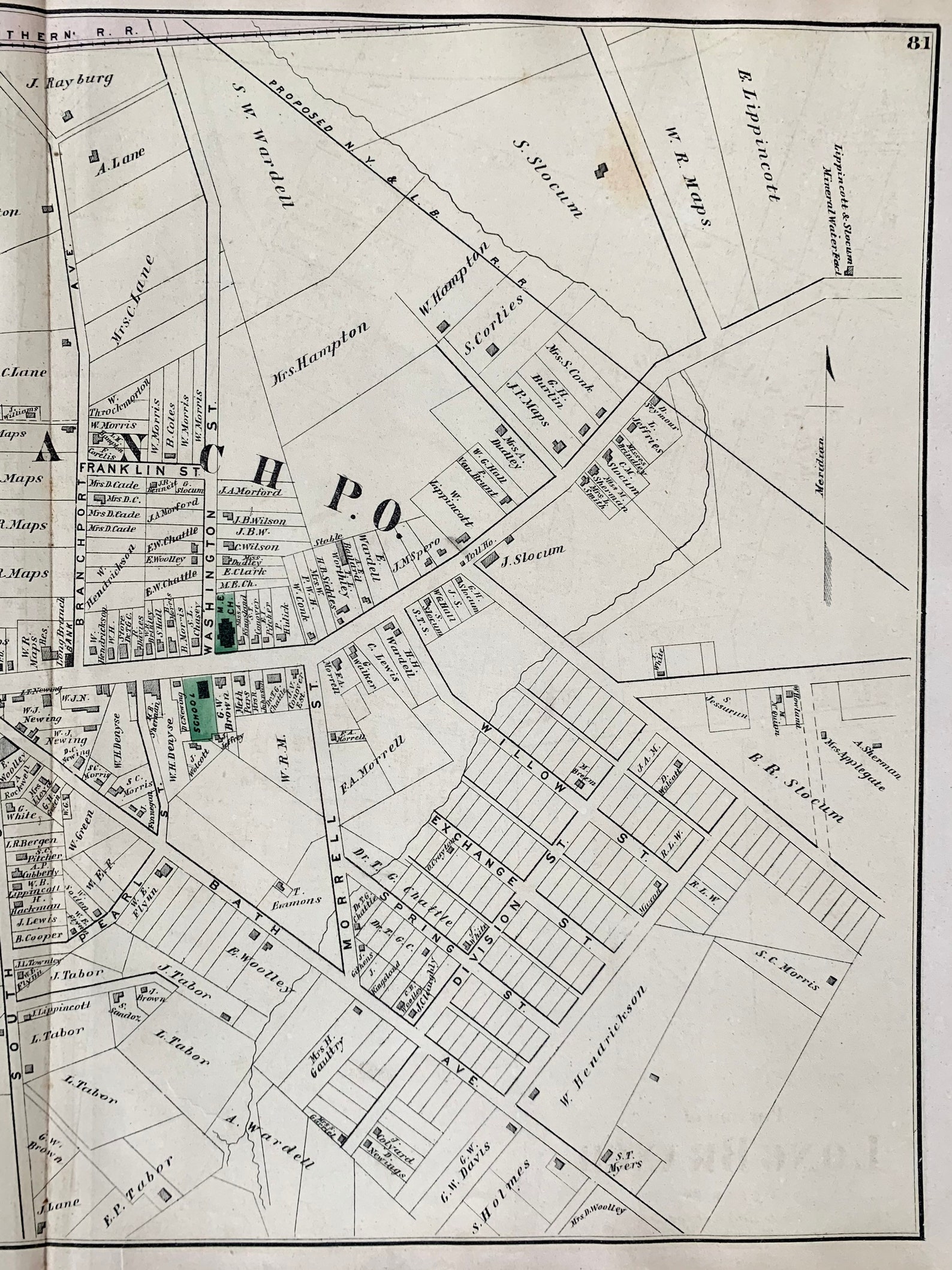 Long Branch New Jersey Map Original 1873 Monmouth County Etsy UK