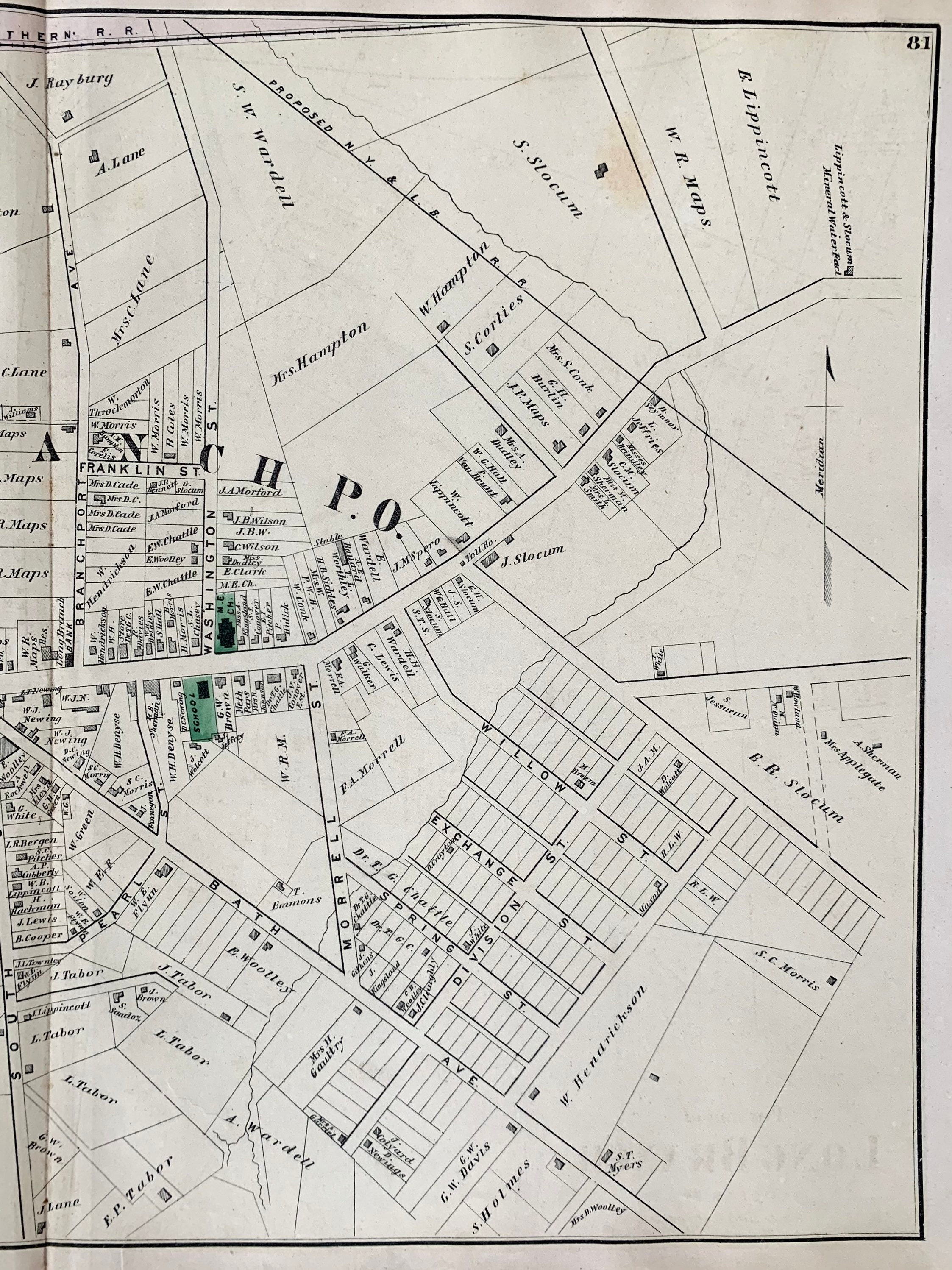 Long Branch New Jersey Map Original 1873 Monmouth County Etsy UK
