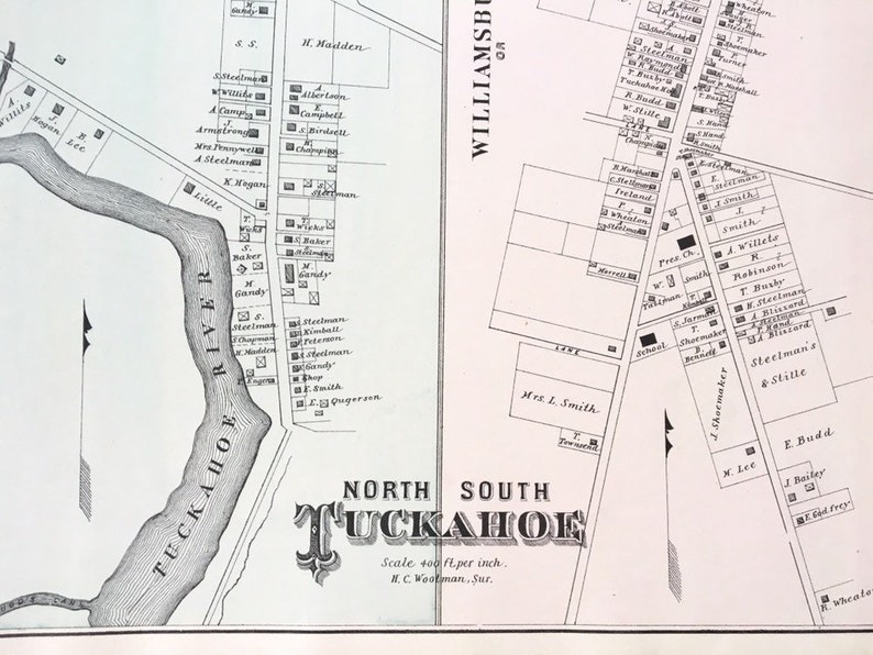 Tuckahoe Map, Original 1878 New Jersey Shore Atlas, Cape May County Etsy