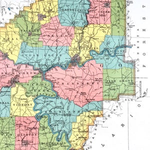 Mercer County Map Venango County Map Original 1900 State of