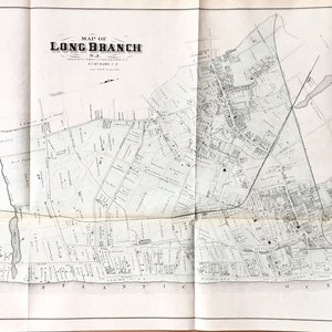Long Branch map, Original 1878 New Jersey shore atlas, Monmouth County