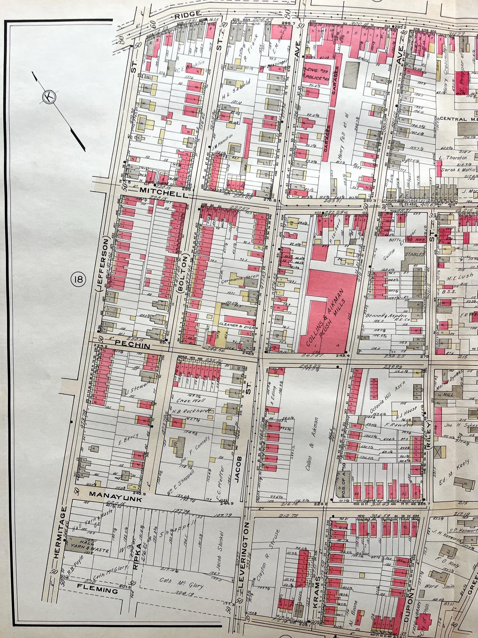 Manayunk Map Manayunk Map, Original 1929 Klinge Ward 21 Atlas, Leverington Street ...