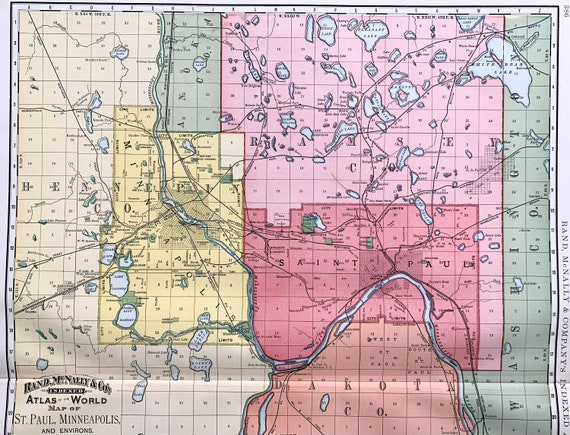 St Paul Map, 1891