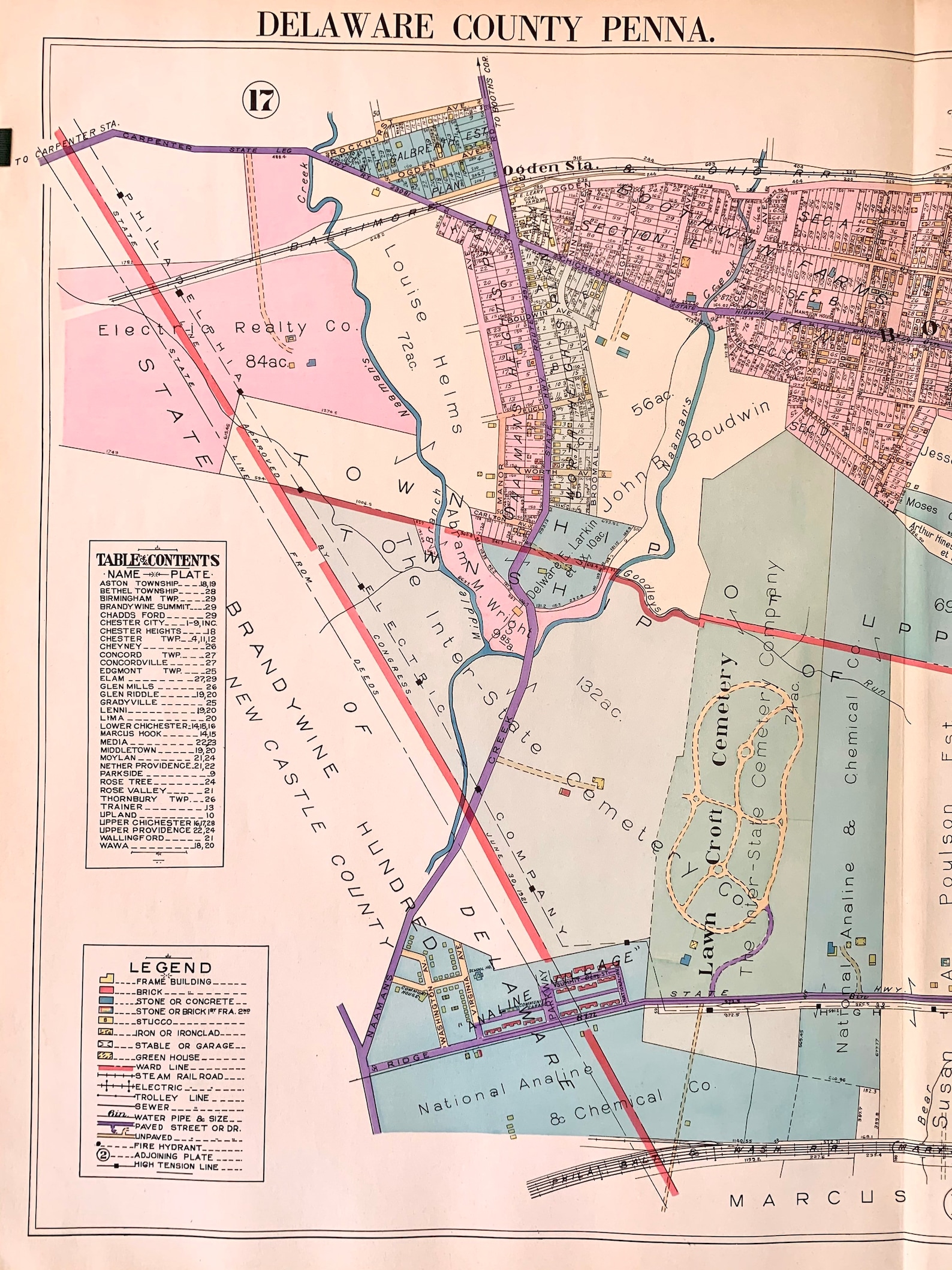 Upper Chichester Map Original 1934 Delaware County Atlas Etsy