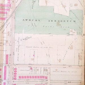 Mt Airy Map, Original 1923 Hand Colored Map, City of Philadelphia Atlas ...