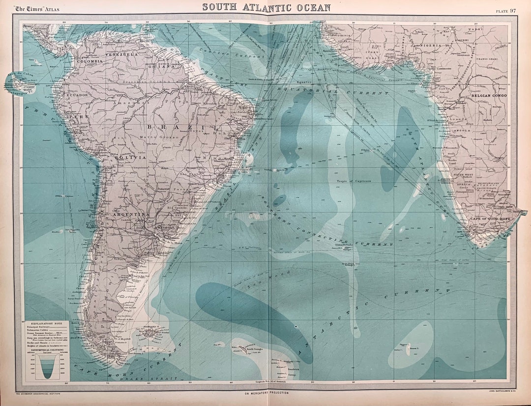 South Atlantic Ocean Map 