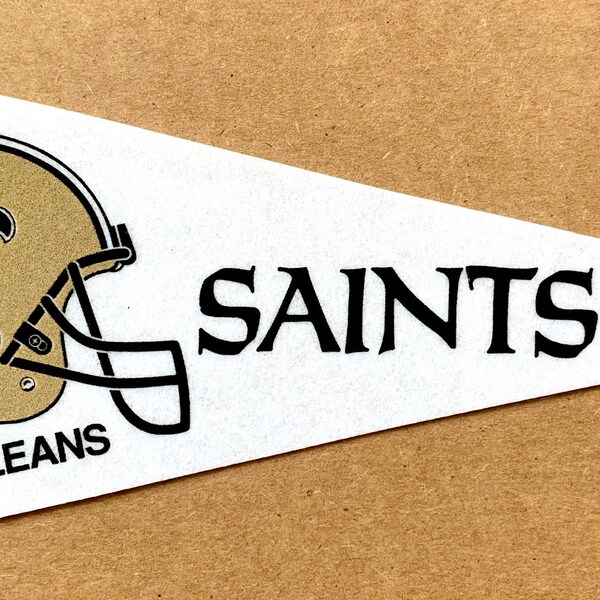 New Orleans Saints pennant, Original 1980s NFL Football Souvenir, The Superdome, Louisiana football, Drew Brees