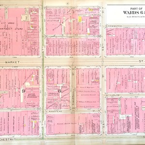 Liberty Bell map, Original 1908 Philadelphia, Independence National Historic Park