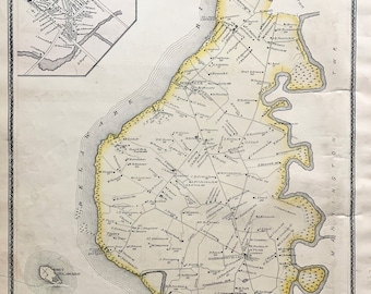 Pennsville Township map, Original 1876 Salem county Atlas, Lower Penns Neck