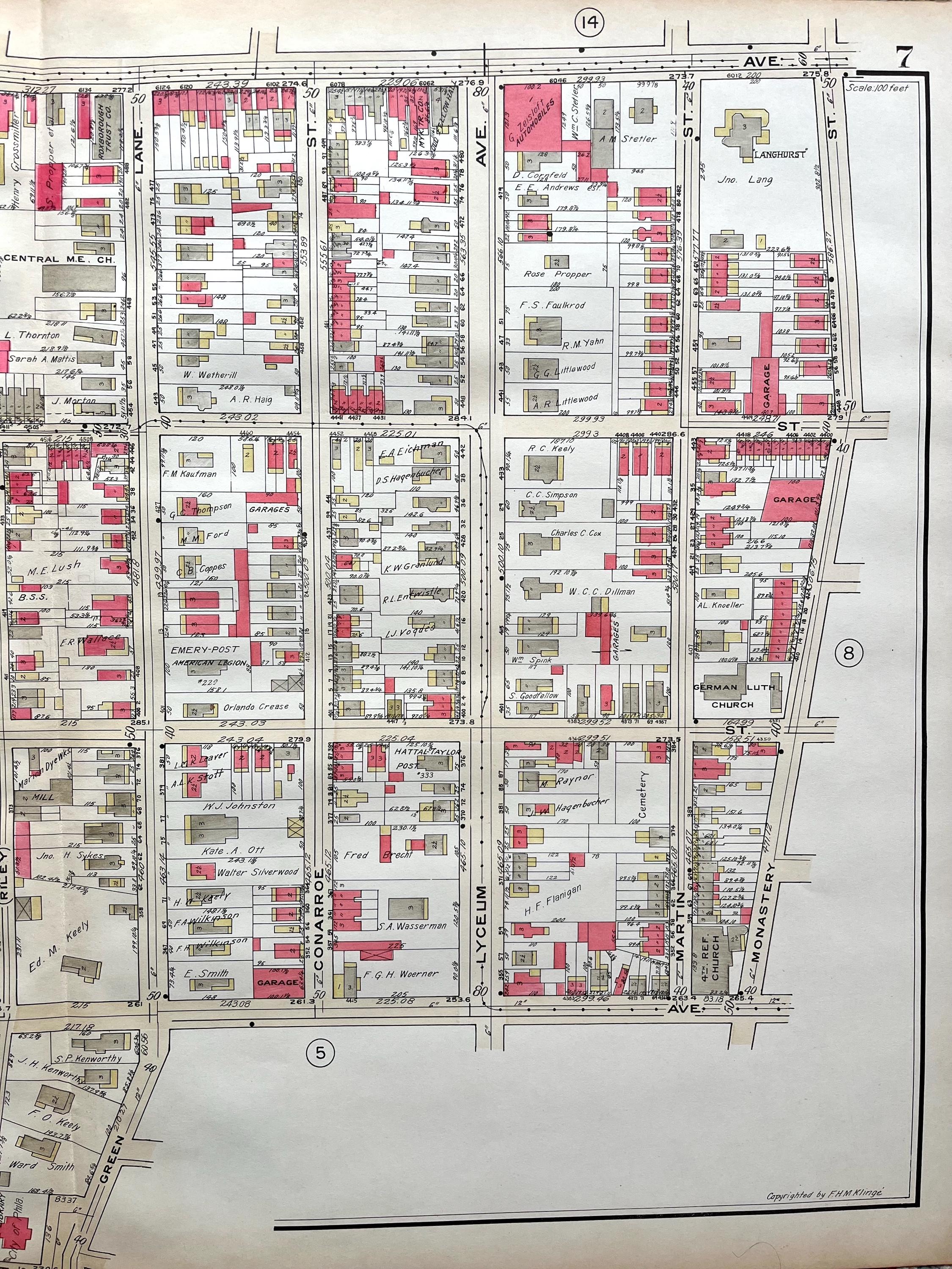 Manayunk Map Manayunk Map, Original 1929 Klinge Ward 21 Atlas, Leverington Street ...
