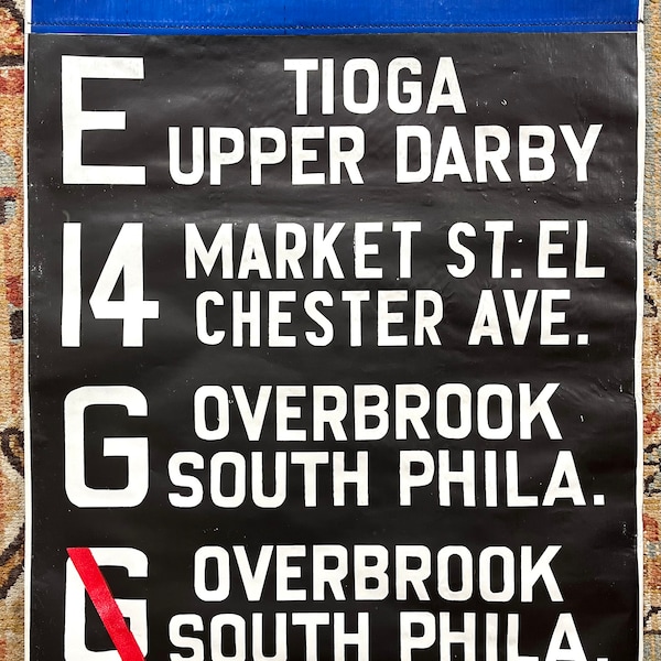 Philadelphia Bus Scroll, Upper Darby, Market St, Overbrook, Tioga