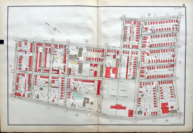 Manayunk Map Manayunk Map, Original 1929 Klinge Ward 21 Atlas, Philadelphia, Saint ...