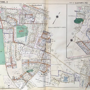 Paoli map, Original 1963 Franklins atlas, Easttown Township, Berwyn, Devon