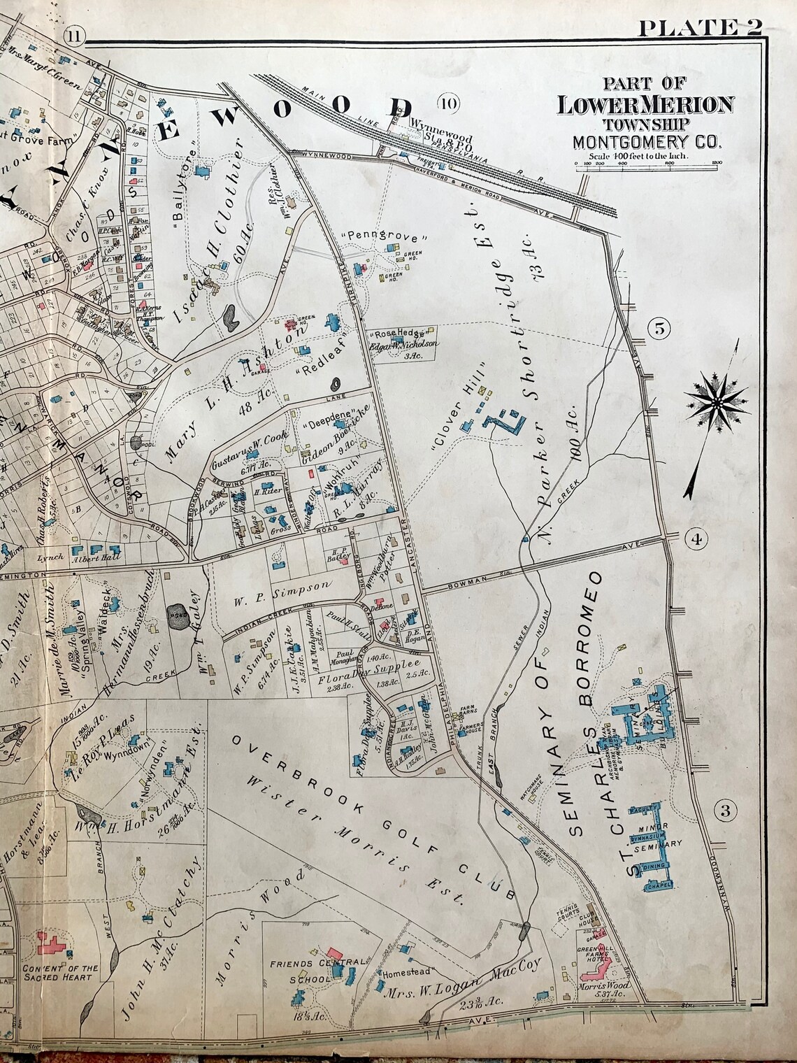 Wynnewood Map Original 1926 Mainline Railroad Atlas Etsy
