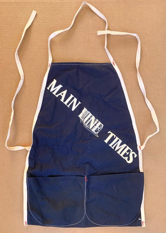 Main Line Times Apron, Original 1960s Newspaper ap