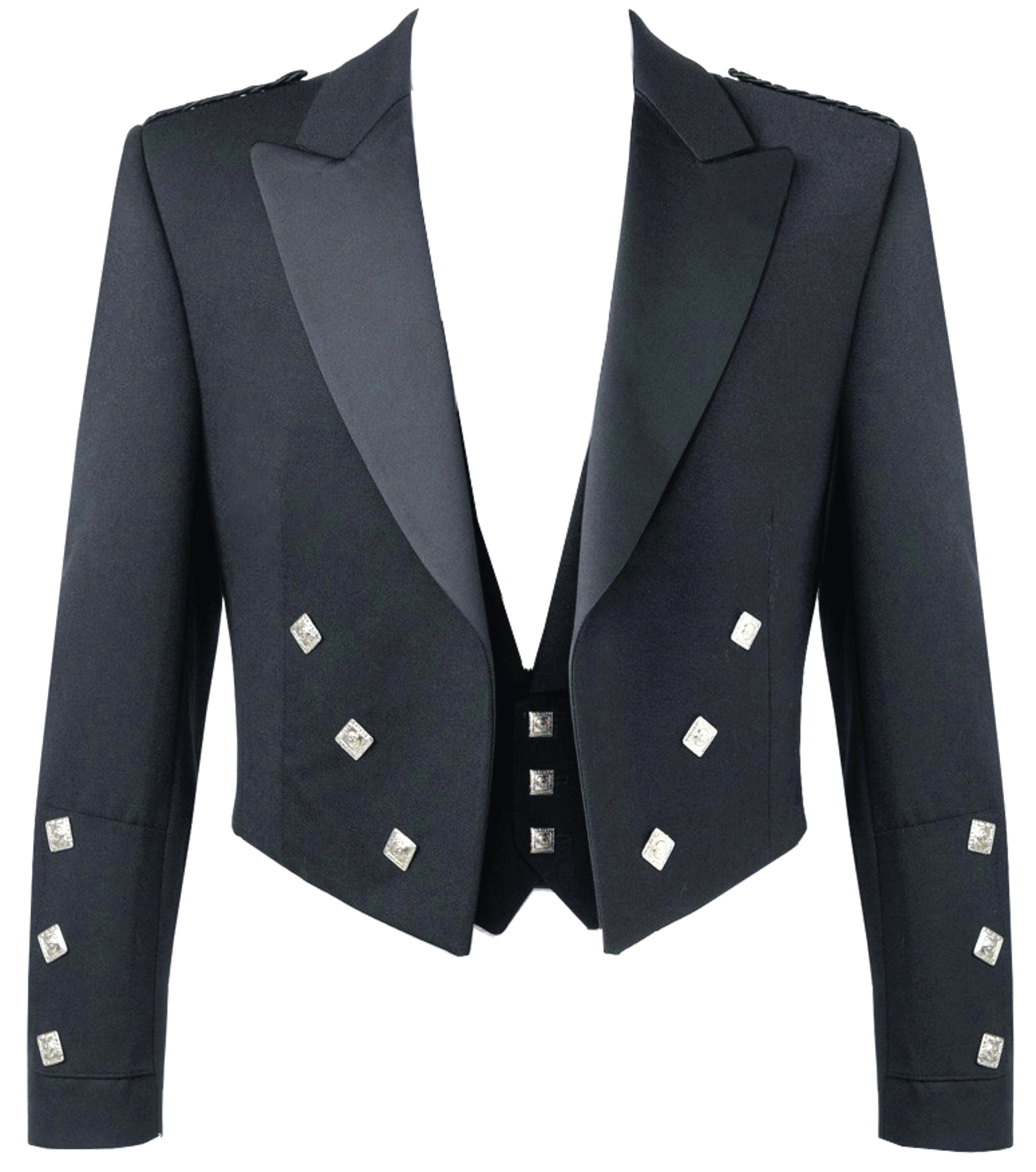 Prince Charlie Jacket Waist Coat Black Color main image 1
