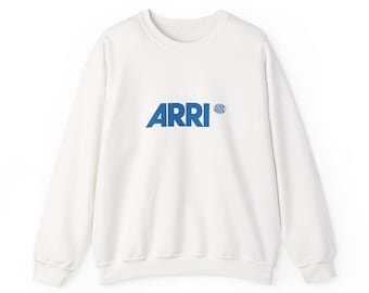 Minimalist Streetwear Sweatshirt | ARRI Logo Graphic Pullover | Unisex Retro Tech Style Crewneck
