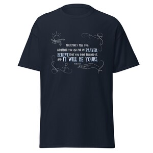 MARK 11:24 Bible verse Christian clothes, Religious gift for believers, Evangelist shirt, Christian crew neck tee