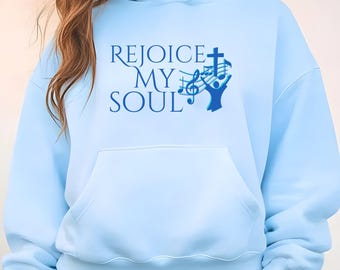 Psalm 35:9 Worship Choir hoodie - Religious pullover sweatshirt, Christian clothes, Religious Apparel, Church Wear