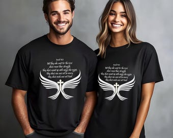 Bibel-T-shirt Jesaja 40:31, Kristna kläder, gåva för evangelist eller predikant