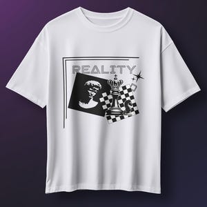 Reality T-Shirt | Existential Graphic Tee | Glitch Aesthetic Streetwear Shirt | Minimalist Philosophy Shirt | Unisex Soft Fit