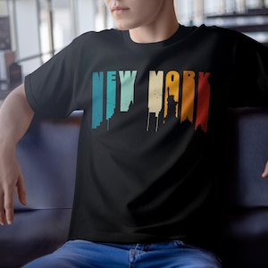 New York City T-Shirt | NYC Graphic Tee | Retro Streetwear Shirt | Big Apple Tourist Tee | Urban Unisex Cotton Shirt