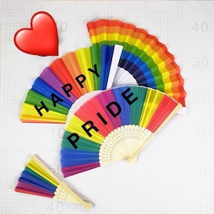 Pride Fan, Folding fan, Clack Fan, LGBTQ Pride Fan, Rianbow Colored Fan