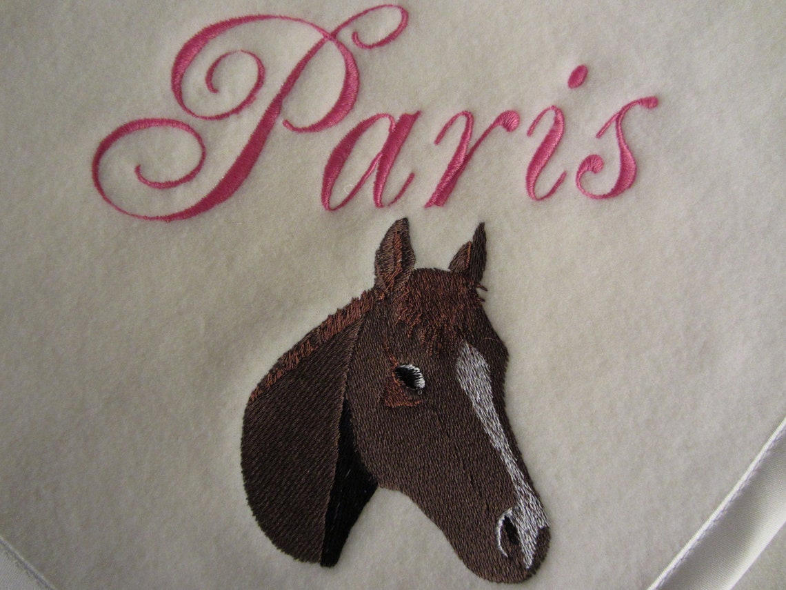 Custom Personalized Horse Baby Blanket Etsy