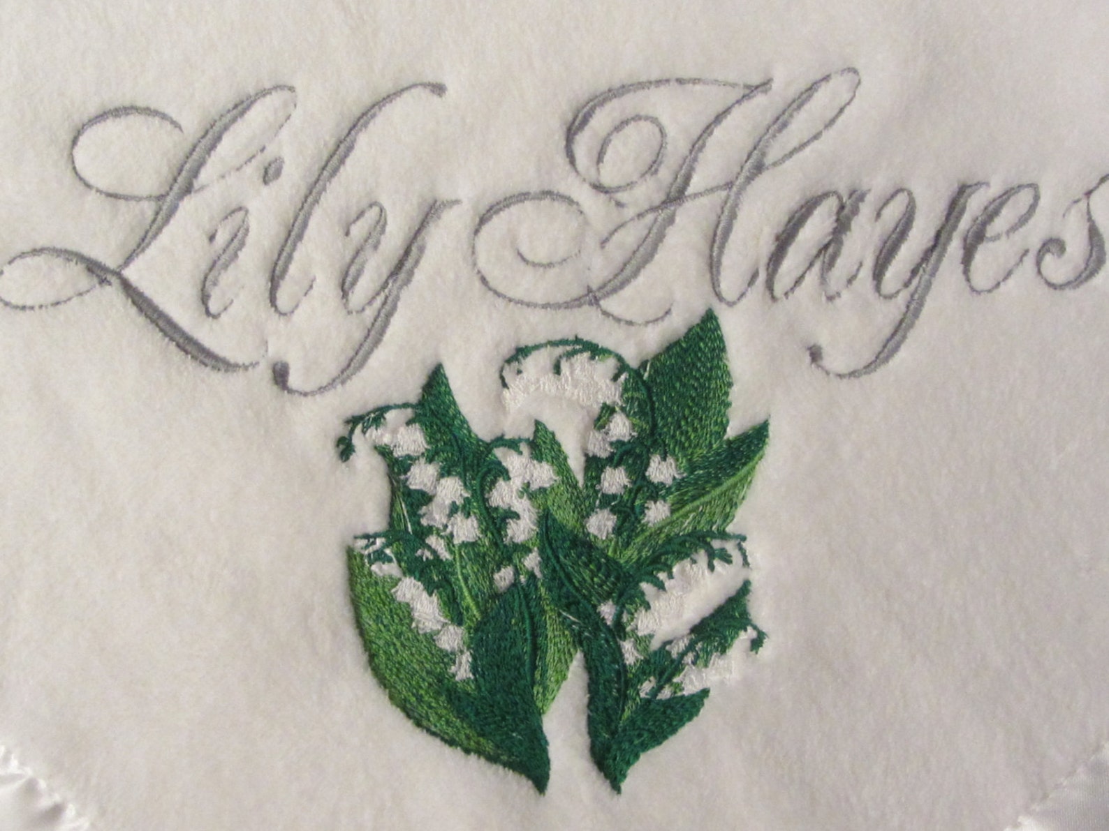 Baby Blanket Lily of the Valley Personalized Baby Blanket Etsy