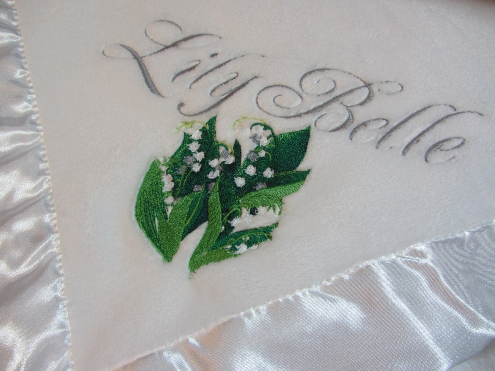 Baby Blanket Lily of the Valley Personalized Baby Blanket Etsy