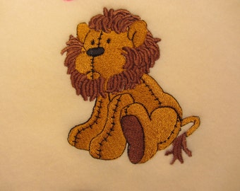 Lion Baby Blanket Custom Personalized Name and Lion Fleece Baby Blanket