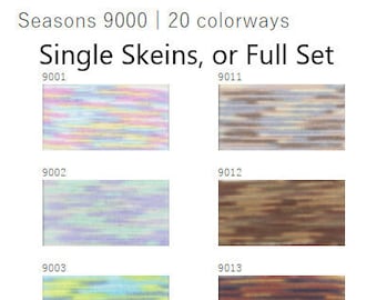 9000, full set or single skein, Cosmo Seasons Variegated Embroidery Floss by Lecien