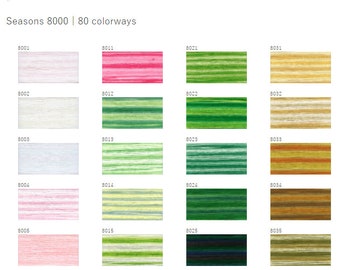 8001 - 8040 Cosmo Seasons Variegated Embroidery Floss by Lecien