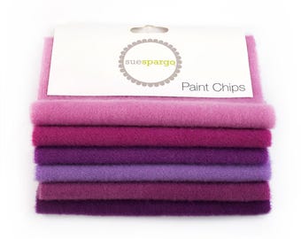 5" x 5" Paint Chips Wool by Sue Spargo Multiple color choices