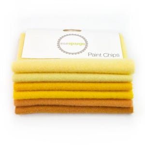 5&quot; x 5&quot; Sparkle Paint Chips Wool by Sue Spargo Yellow and Violet