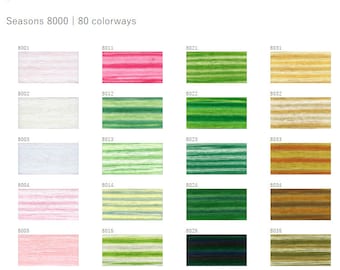 8041 - 8080 Cosmo Seasons Variegated Embroidery Floss by Lecien, single skein or Full Set